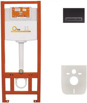 Инсталляция для подвесного унитаза QTAP Nest ST с кнопкой смыва QT0133M425M08V1091MB