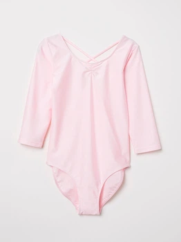 Боди - купальник спортивный для танцев H&M 0654019 170 cm (58078170cm) Розовый