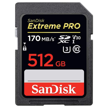 Карта памяти Sandisk i 512GB SDXC C10 UHS-I U3 R170/W90MB/s Extreme Pro (SDSDXXY-512G-GN4IN)