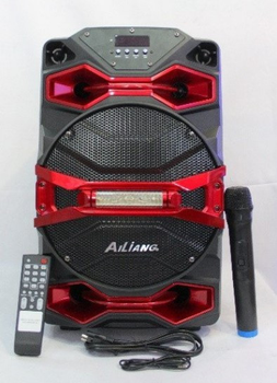 Колонка на акумуляторі з бездротовим мікрофоном Ailiang UF-1018 /100W (USB/Bluetooth/FM)