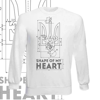 Свитшот GBI "Shape of may heart" прямая классика, белый, L, СБ-0004