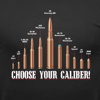 Футболка Rothco Vintage Choose Your Caliber Черный XL (2000000078250)