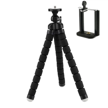 Штатив настольный гибкий, трипод + держатель для телефона Alitek Flexible Sponge Long Black (A-620910)