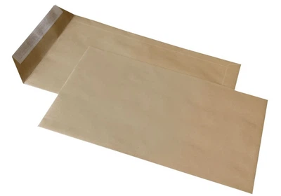 Конверт C4 (0+0) скл, бічний клапан, крафт, 90г/м2, 100 шт (КУ4240-100)