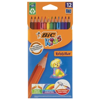Олівці BIC 82902912 Evolution 12 кольорів (3270220060963)