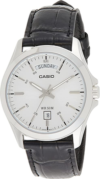 Мужские Наручные часы Casio MTP-1370L-7A VDF Белые с черным