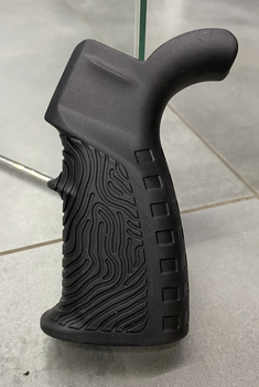 Рукоятка пістолетна прогумована для AR15 DLG TACTICAL (DLG-106), колір Чорний, з відсіком, "бобровий хвіст"