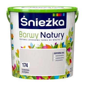 Краска интерьерная латексная Sniezka Barwy Natury 174 эдельвейс альпийский 2,5 л
