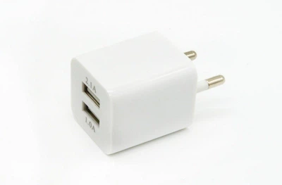 Адаптер кубик 2 USB AR-2100 White