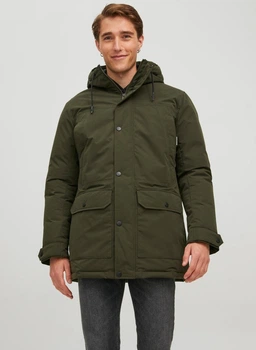 Парку Jack & Jones JJWINNER PARKA NO FUR S Хакі 12218773-Rosin
