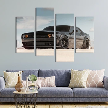 Настінний декор картина на полотні Автомобіль марки Dodge 149x106 см (1313-42)