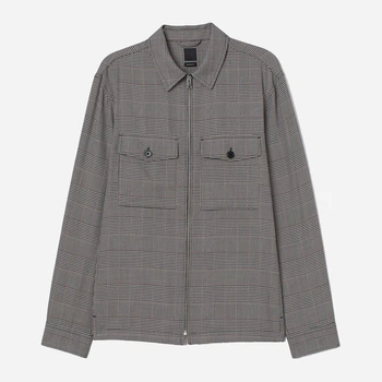 Куртка-сорочка H&M 0902059_клетка_01 S Темно-бежева (KAY2000001187197)