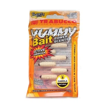 Силиконовая приманка натурал, Trabucco YUMMY BAIT CAMOLA 8шт NATURAL