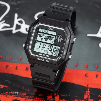 Мужские наручные часы Q&Q M196J001Y Черные