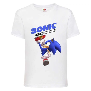 Футболка дитяча Соник удар ногою (SONIC) біла (snc wh-1) 152 см