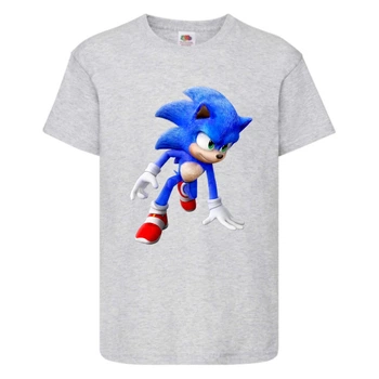 Футболка дитяча Соник поворот (SONIC), сіра (snc gr-02) 164 см