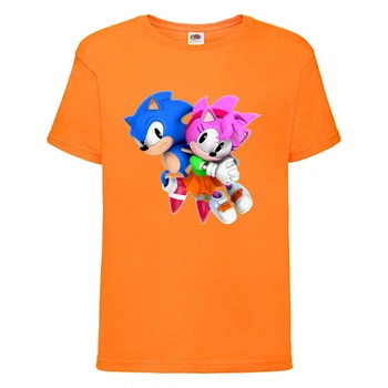 Футболка дитяча Соник і Емі (SONIC) помаранчева (snc or-04) 164 см