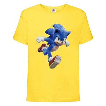 Футболка детская Соник бежит (SONIC) Желтая (snc yl-6) 116 см