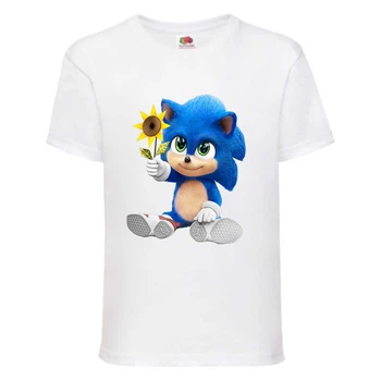 Футболка дитяча Соник з квіткою (SONIC) біла (snc wh-01) 116 см