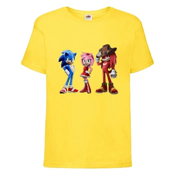 Футболка дитяча Соник 3 героя (SONIC) Жовта (snc yl-7) 104 см