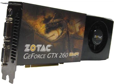 Видеокарта ZOTAC PCI-Ex NVidia GeFORCE GTX 260 896MB DDR3 ( 448 BIT ) ( DVI ) Б/У