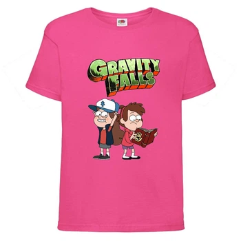 Футболка детская Гравити Фолз Мэйб и Диппер 7 (Gravity Falls Mayb and Dipper 7) розовая (GF pin-02) 104 см