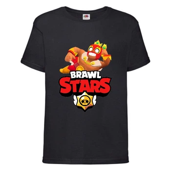 Футболка дитяча Бравл Старс Король Ель Прімо (Brawl Stars El Primo King) чорна (BS ElKg blc-3) 152 см