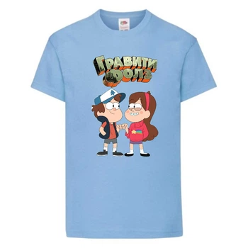 Футболка дитяча Гравити Фолз Мэйб і Діппер 3 (Gravity Falls Mayb and Dipper 3) блакитний (GF lblu-6) 104 см