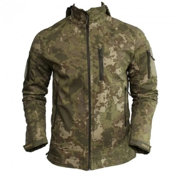 Куртка тактическая военная Combat Софтшел Soft-Shell ВСУ Турция 2XL Мультикам