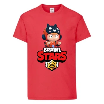 Футболка дитяча Бравл Старс Беа (Brawl Stars Bea) червона (BS read-1) 128 см
