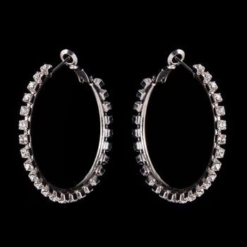 Серьги женские конго 40мм с фианитами Swarovski Malu Италия ml56275