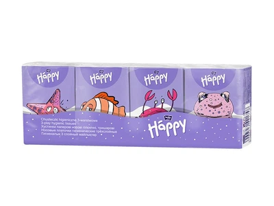 Платки бумажные носовые гигиенические трехслойные Bella Baby Happy.(9x8шт)(5900516421755)