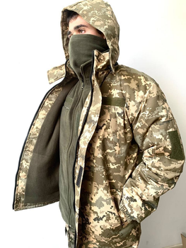 Куртка-бушлат военная Grin Пиксель ВСУ плащевка 50 размер