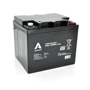 Акумулятор AZBIST Super GEL ASGEL-12400M6, Black Case, 12V 40.0Ah (205 x171 x 196) Q1