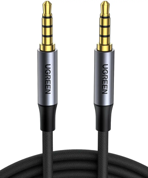AUX аудио кабель UGREEN 3.5mm Audio Cable Braided 1 м Black (AV183)