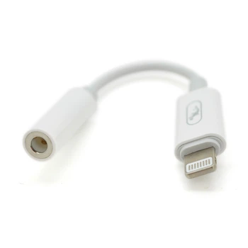 Переходник Lighting на Jack 3.5mm 5см White