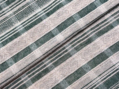 Ткань Коттон прованс жаккард полоска, оливковый, пог. м. (к34, 50899, цв1)