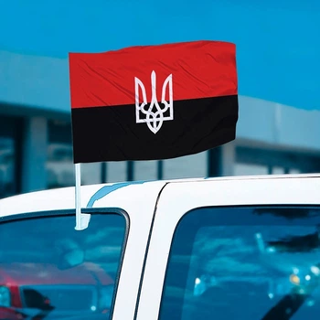 Автомобильный флажок УПА с гербом 42х28 см PromoZP