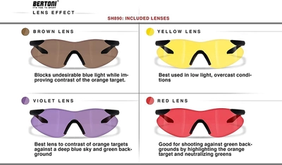 Защитные тактические очки BERTONI SH890