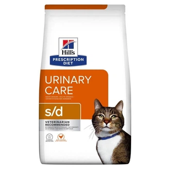 Hill's Prescription Diet Feline S/D Полнорационная диета для растворения струвитных уролитов у котов (3 кг)