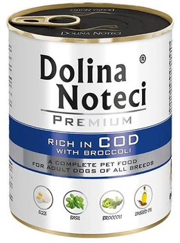 Упаковка влажного корма для собак с треской и брокколи Dolina Noteci Premium 24 шт*400 г