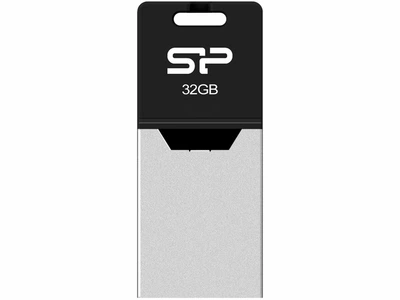 Flash SiliconPower USB 2.0 Mobile X20 MicroUSB OTG 32Gb Black metal (SP032GBUF2X20V1K)