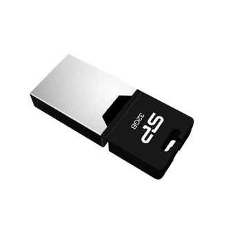 Флеш-накопичувач SiliconPower USB 2.0 Mobile X20 MicroUSB OTG 32Gb Black metal (SP032GBUF2X20V1K)