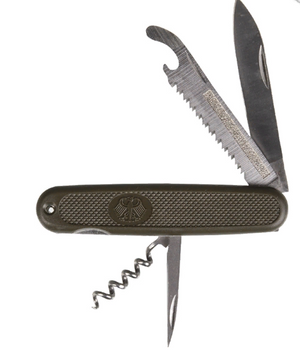 Нож складной армии BW карманный MFH олива (44021)