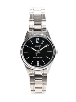 Женские часы Casio LTP-V005D-1BUDF Черные с серебристым