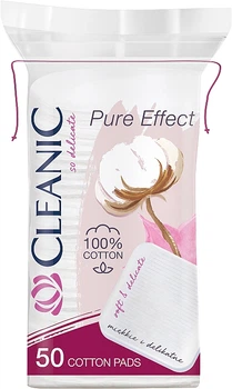 Диски ватные косметические "Pure Effect" , 50шт - Cleanic Face Care Cotton Pads 50шт (712685-22729)