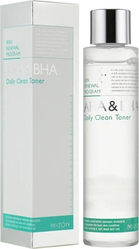 Mizon AHA & BHA Daily Clean Toner Очищающий тонер для лица с кислотами 150ml (607599-41527)
