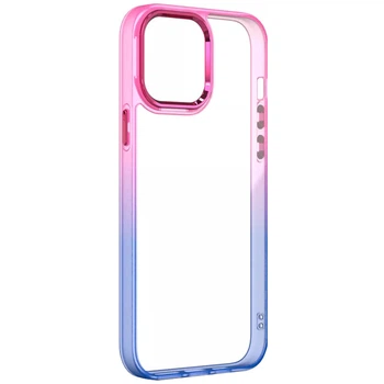 Чехол TPU+PC Fresh sip series для Xiaomi Redmi Note 10 Pro / 10 Pro Max Розовый / Синий Без бренда