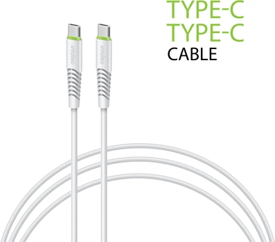 Кабель Intaleo CBFLEXTT1 Type-C to Type-C 1.2 м 60W Белый (1283126501296)