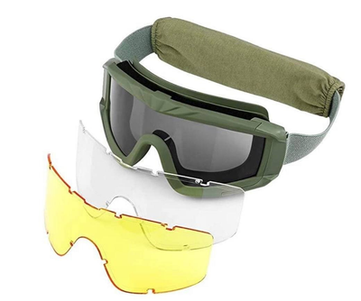 Тактические защитные очки 3 сменные линзы маска